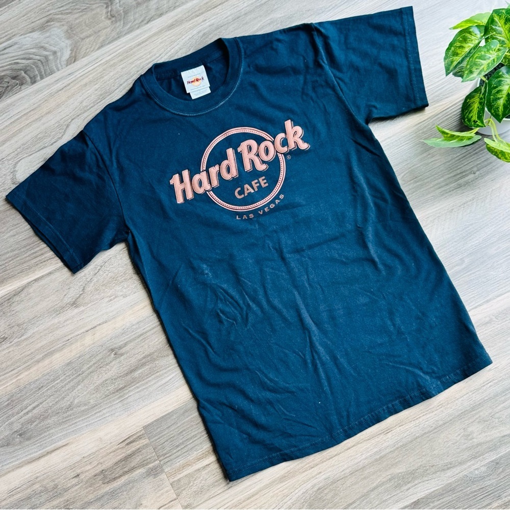 Hard Rock Cafe Las Vegas Navy Graphic T-Shirt‎ – Size S